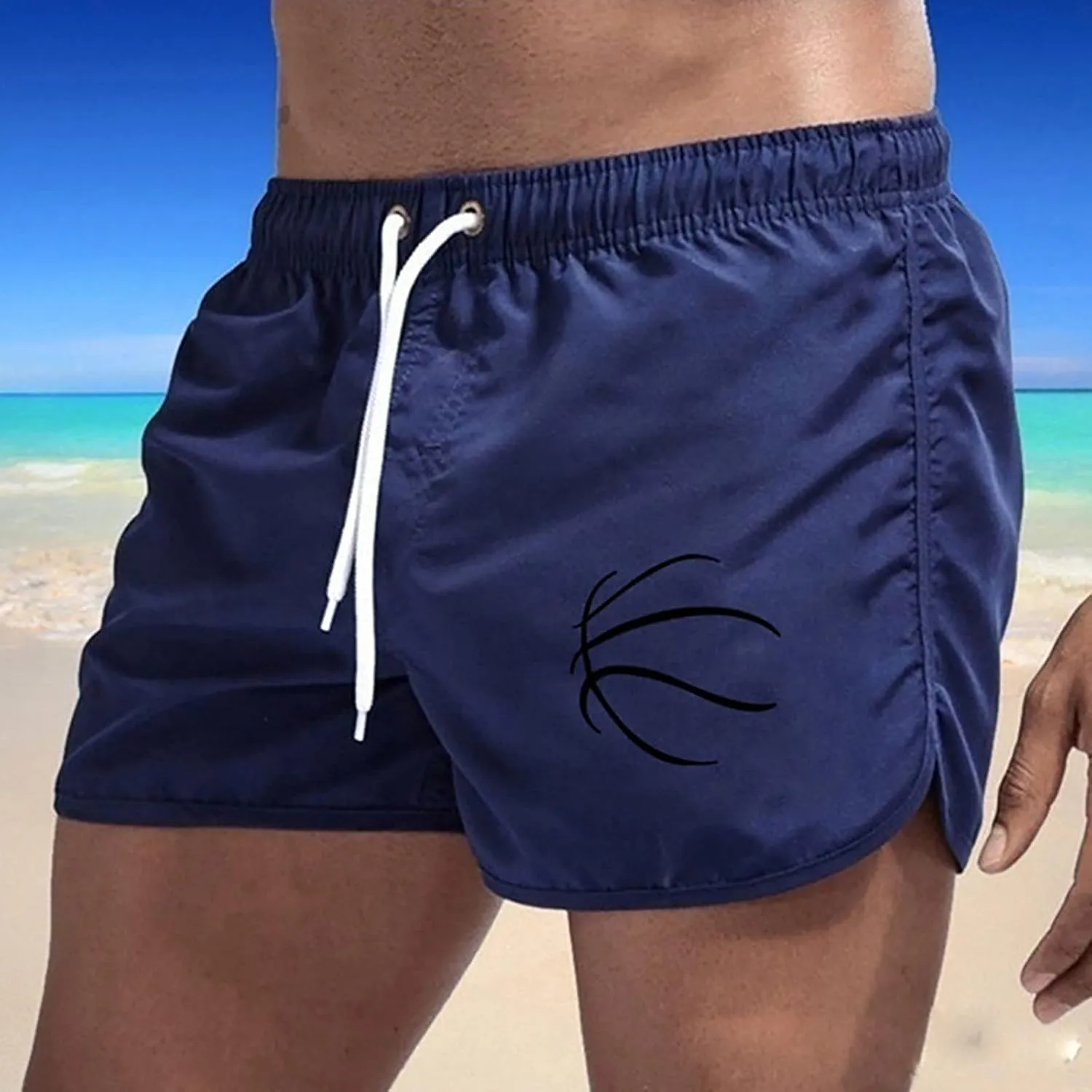 Mens Hiking Shorts Slim-Fit Elastic Beach Shorts Gym Basketball Lightweight Classic Regular Activewear Pants