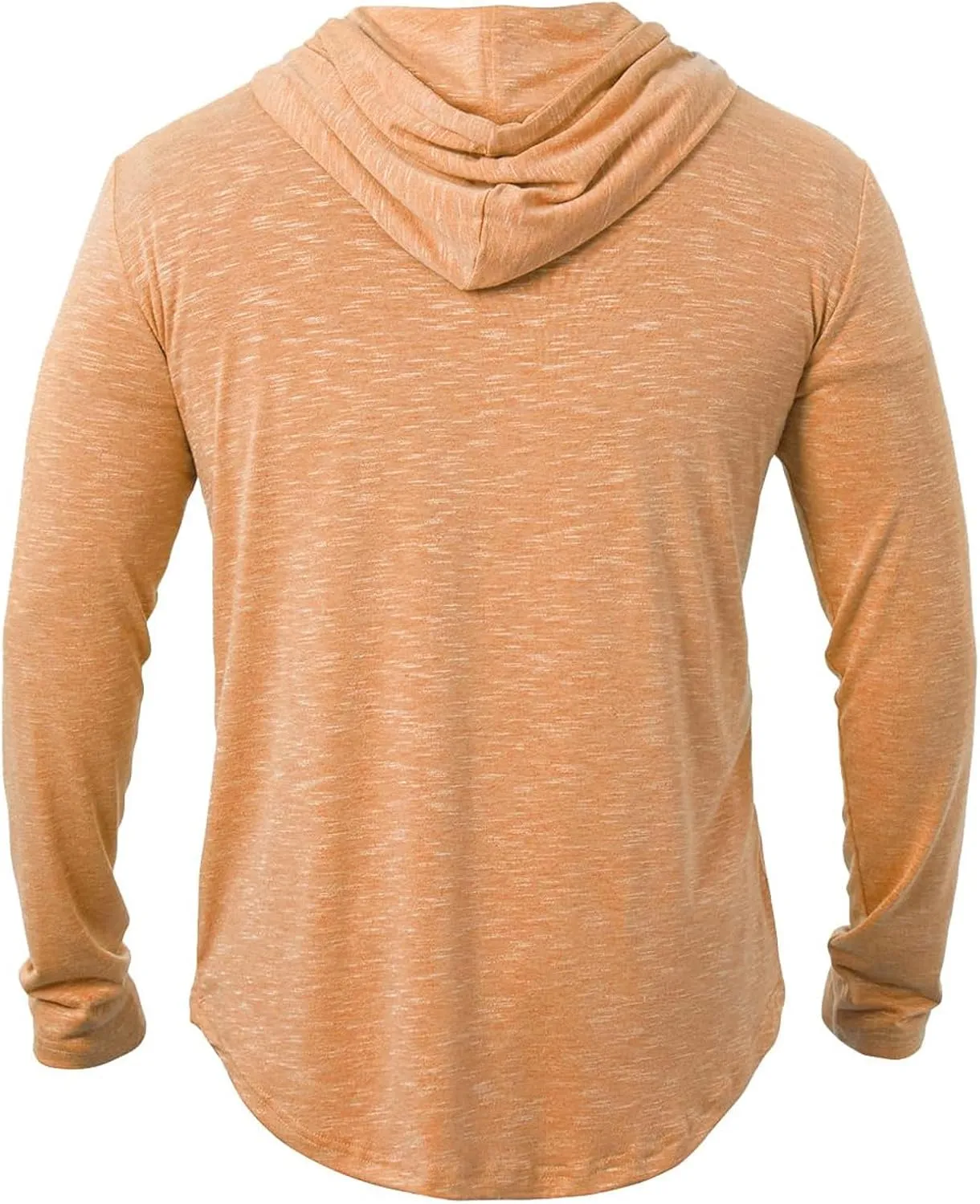 Mens Hoodie Shirts Long Sleeve Solid Color Hooded Sweatshirts Tops Lightweight Plus Size Loose Fit Pullover Shirt S-2XL