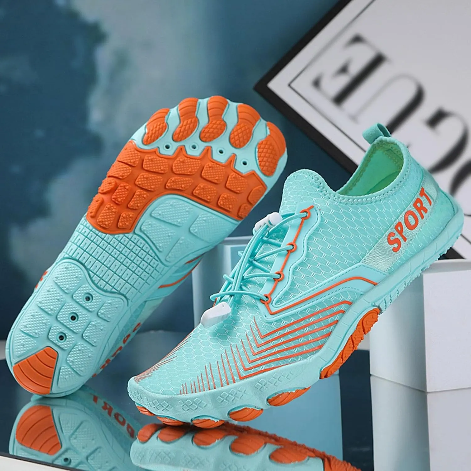 Mens Lightweight Minimalist Shoes Lightweight Breathable Slip on Running Shoe Non Slip Work Sport Shoes for Men