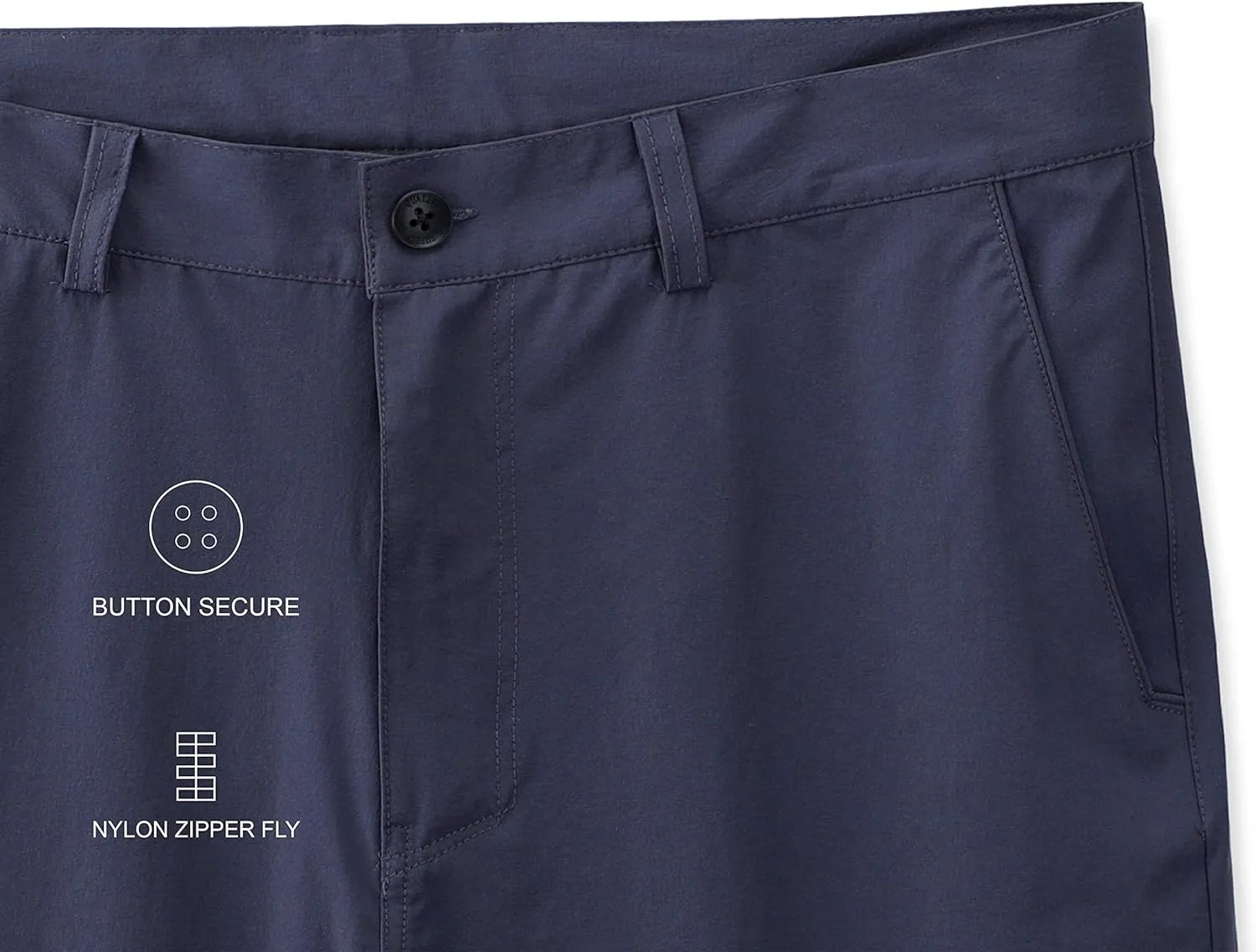 Men's Performance Quick Dry Slim Fit 9 Inch Active Hybrid Dress Chino Golf Hiking Shorts