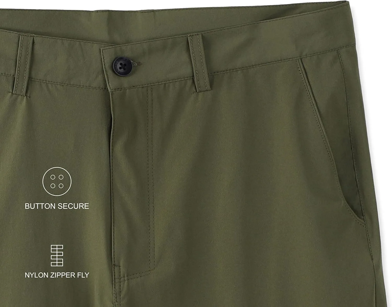 Men's Performance Quick Dry Slim Fit 9 Inch Active Hybrid Dress Chino Golf Hiking Shorts