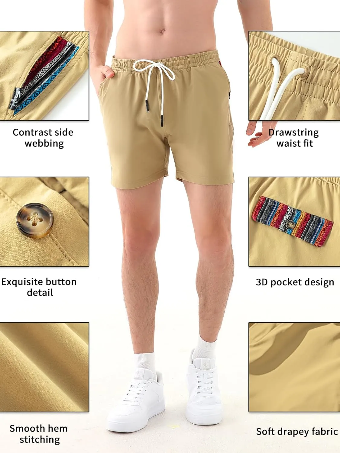 Men's Shorts ??Comfortable Casual Shorts for Men | Breathable Beach Shorts | Perfect for Sports & Gym Wear