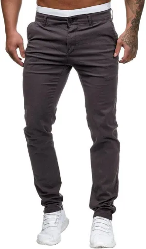Mens Slim Fit Dress Pants Casual Work Skinny Suit Pants Flat-Front Stretch Chino Tapered Straight Leg Golf Dress Pant Trouser