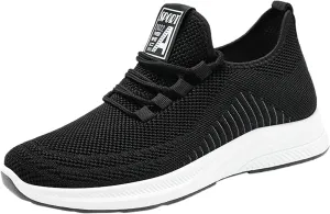 Men's Sneakers Mens Black Sneakers Breathable Mesh Fashion Wide Toe Box Sneaker Lightweight Breathable Mesh Slide Shoe Work Shoes Men Shoe
