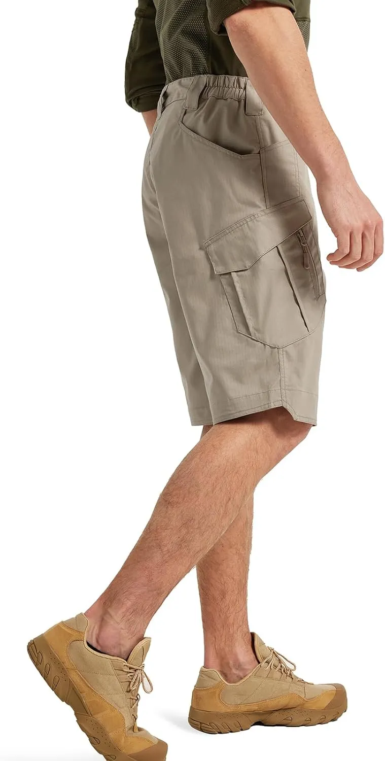 Men's Stretch Cargo Shorts Lightweight Water Resistant Hiking Shorts Tactical Work Shorts with Multi Pockets