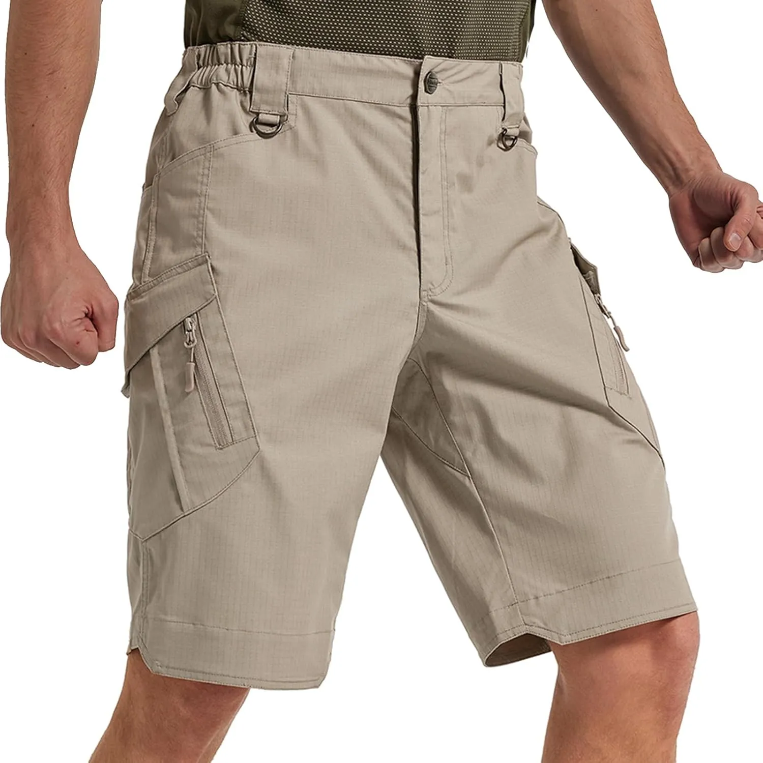 Men's Stretch Cargo Shorts Lightweight Water Resistant Hiking Shorts Tactical Work Shorts with Multi Pockets