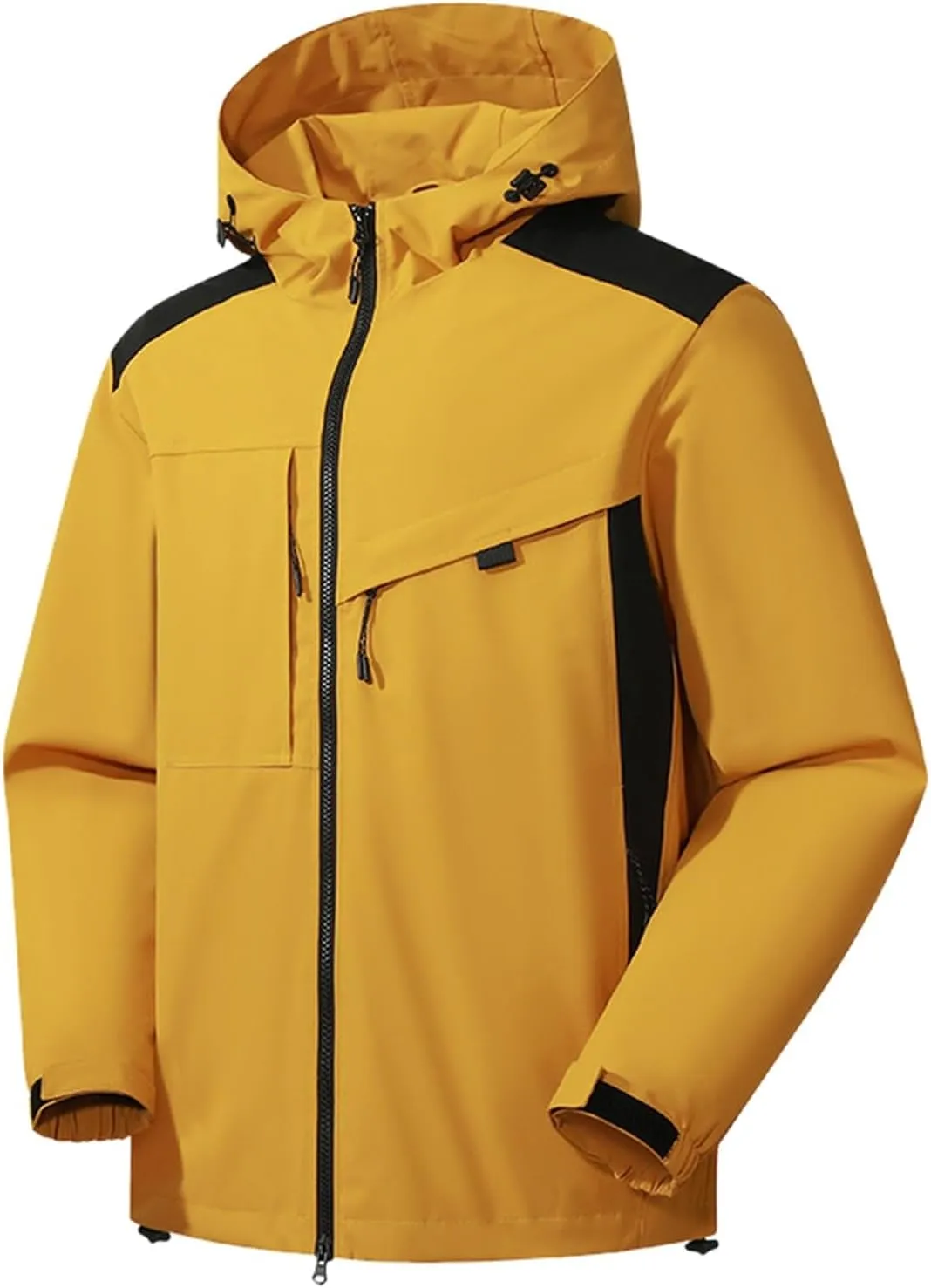 Men's Tactical Jacket Waterproof Softshell Fleece Lined Hooded Coats Outdoor Hiking Windbreaker