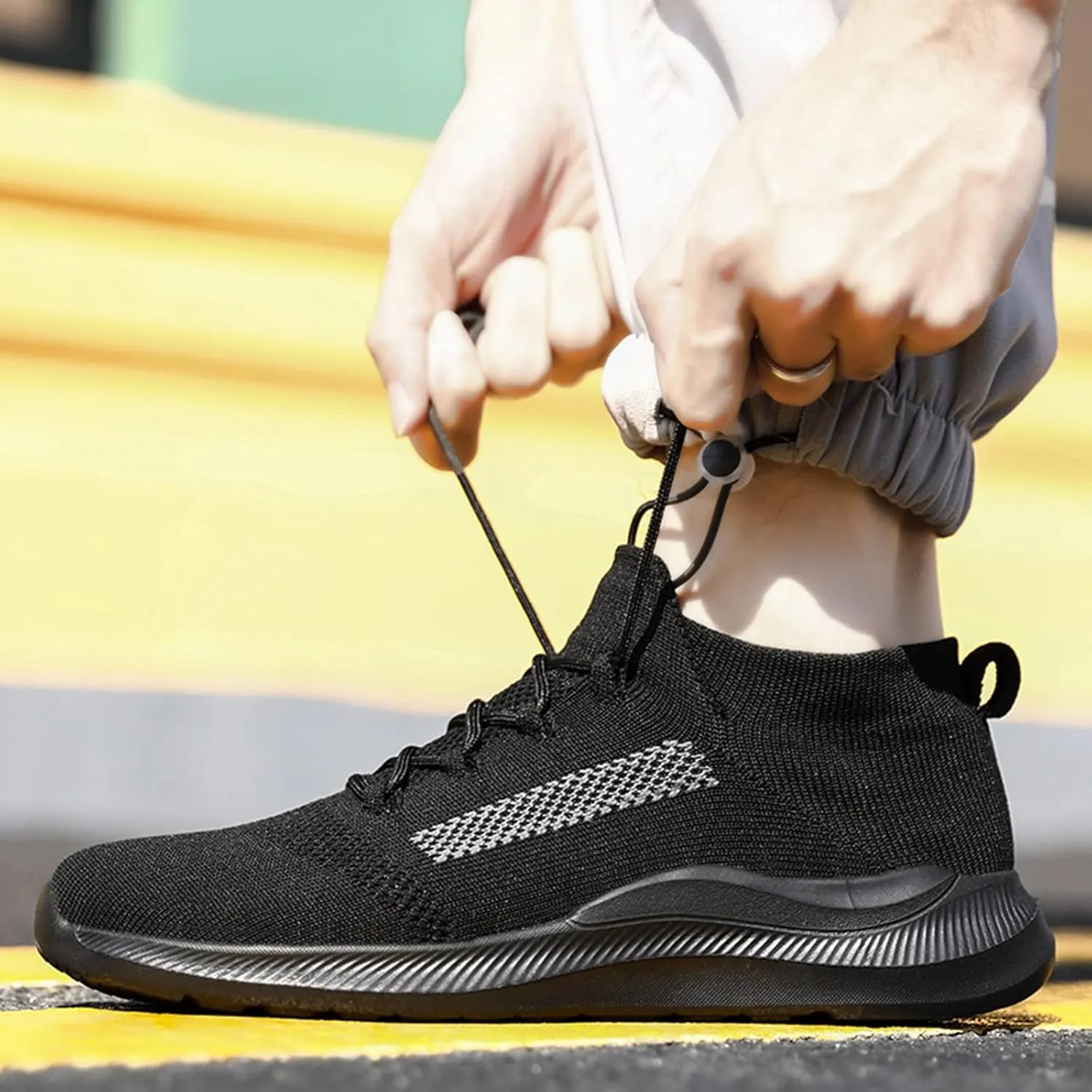 Mens Tennis Shoes Mens Athletic Shoes Slip on Shoe for Men Tennis Shoe for Men Mesh Breathable Sneaker
