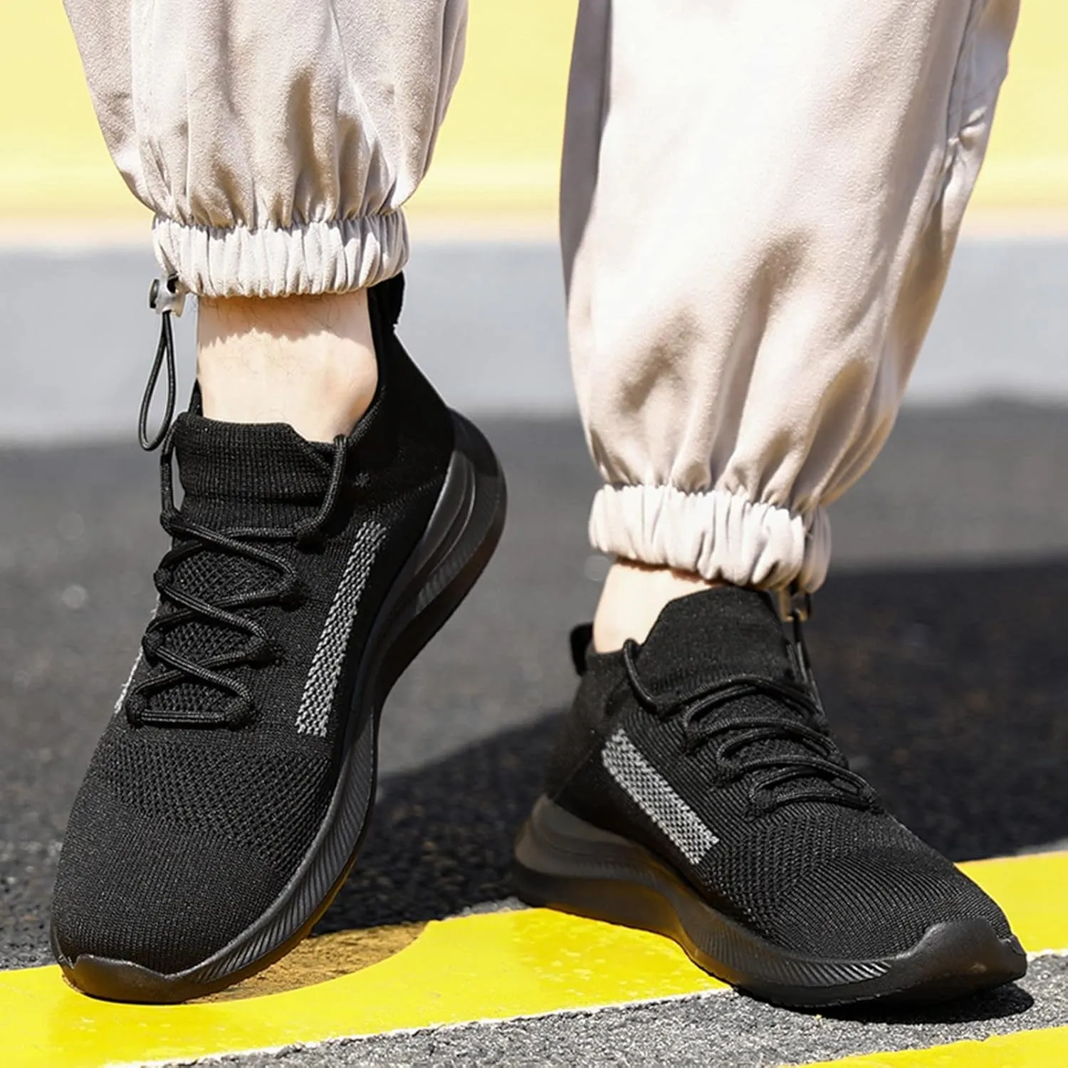 Mens Tennis Shoes Mens Athletic Shoes Slip on Shoe for Men Tennis Shoe for Men Mesh Breathable Sneaker