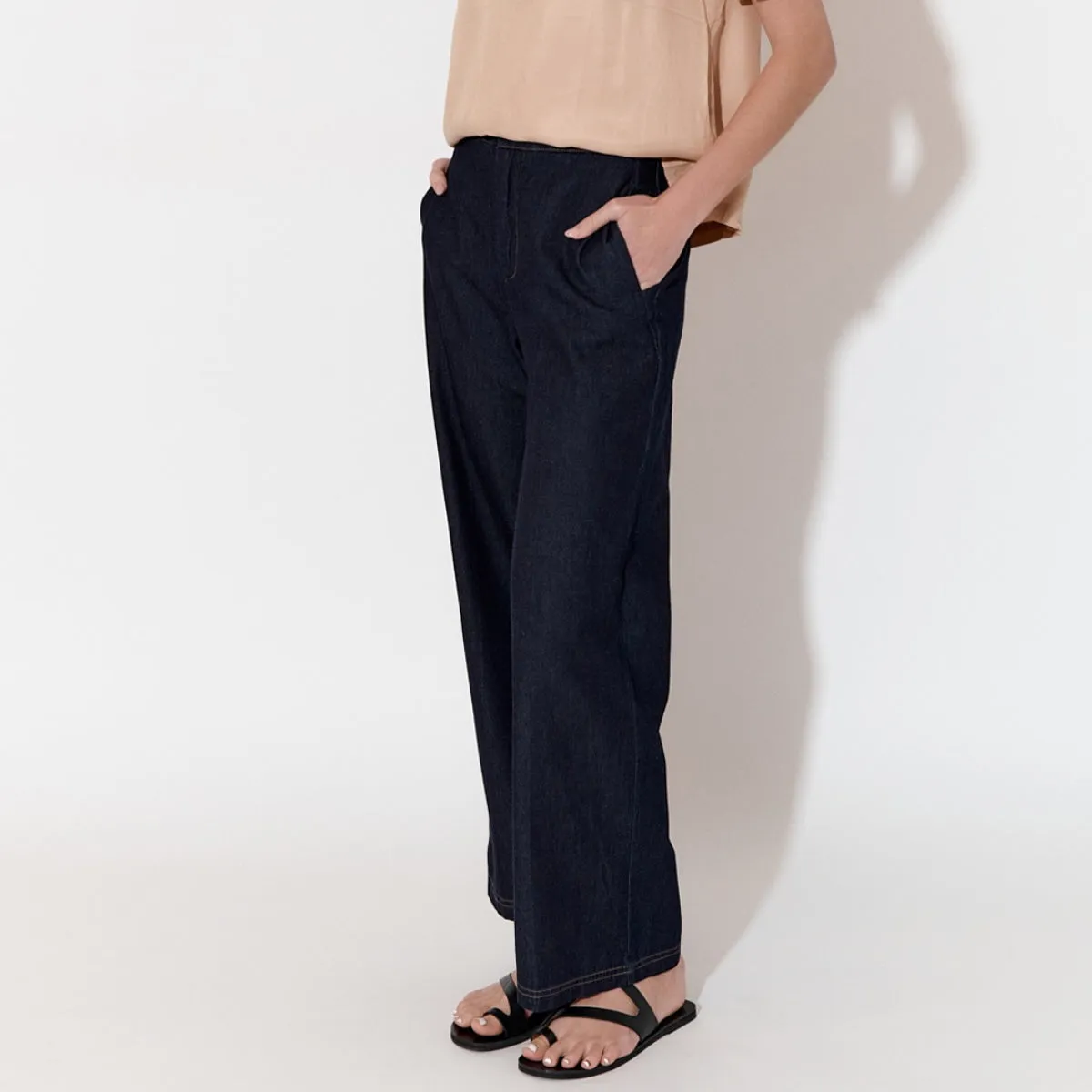 Nisha Denim Pants (Dark)