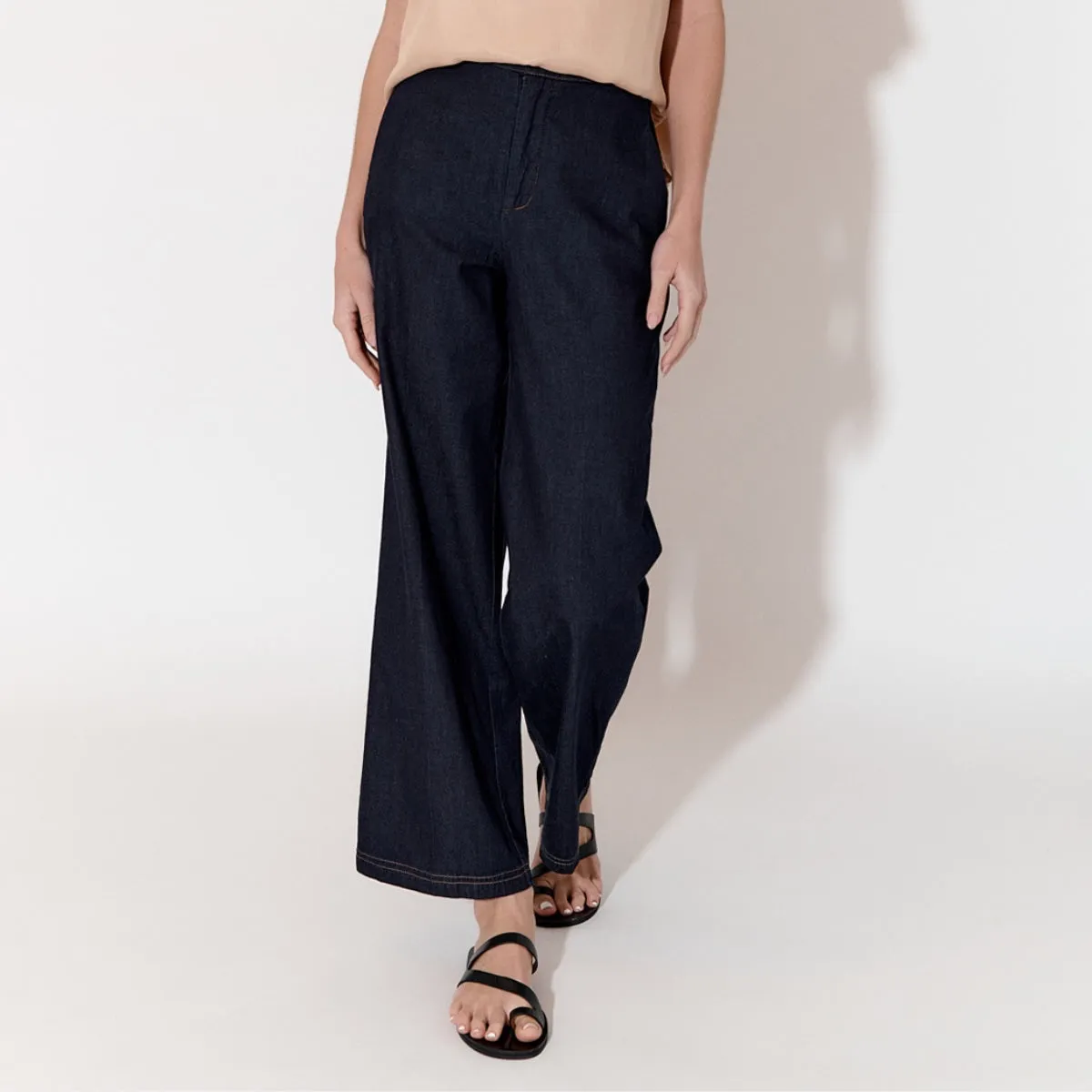 Nisha Denim Pants (Dark)