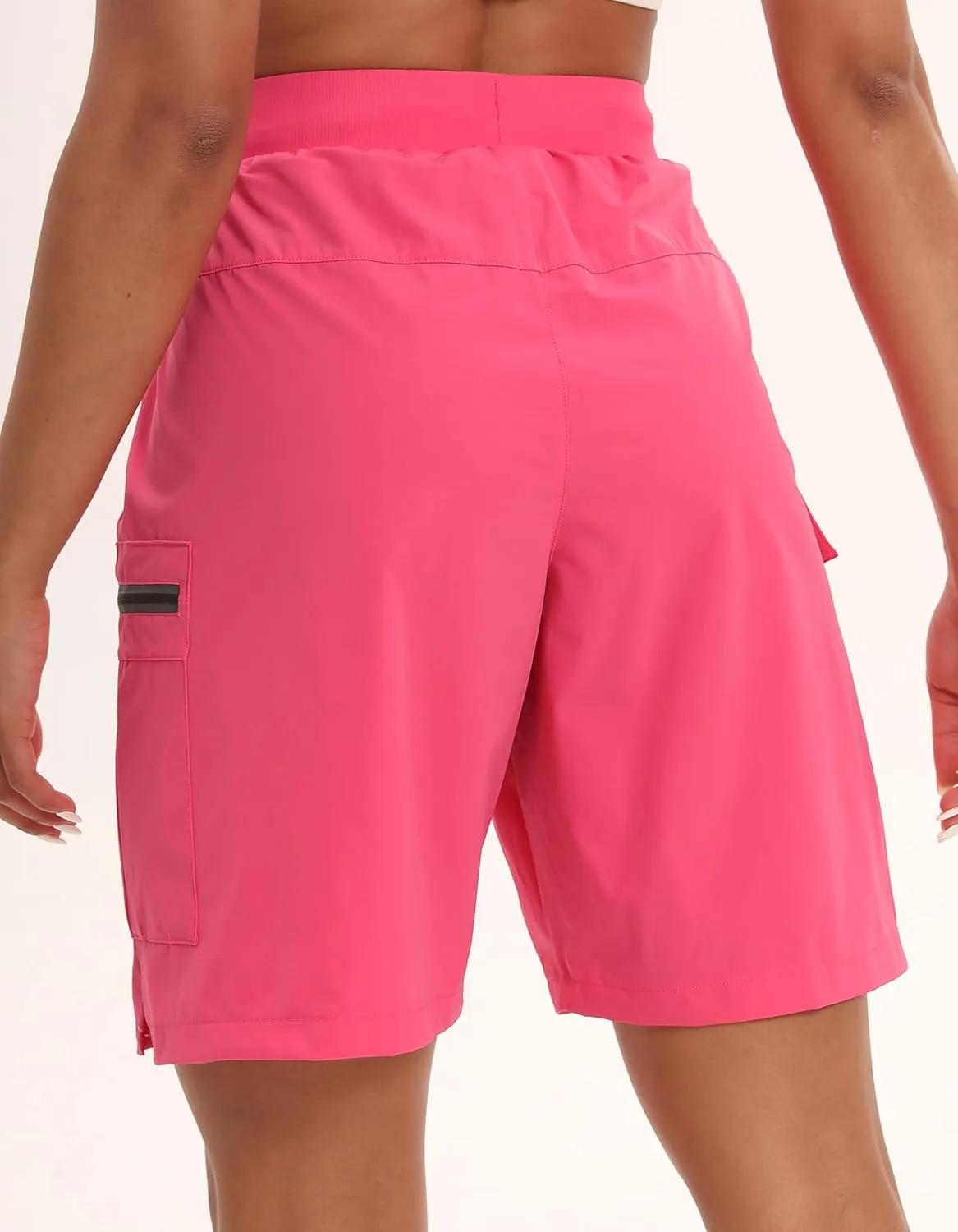 Oalka Women's Hiking Shorts Lightweight Zipper Pockets Cargo Quick Dry Summer Shorts