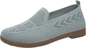 Orthopedic Shoes, Women's Comfortable Breathable Knitted Sneakers, Woven Cut-Out Orthopedic Soft Arch Support Walking Shoes, Slip-On Sneakers for Women