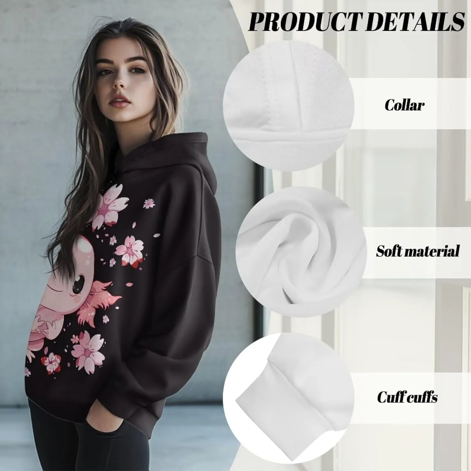 Oversized Hoodie for Women Trendy Long Sleeve Sweatshirts, Fashion Pullover Blouses Soft Outfits Clothes