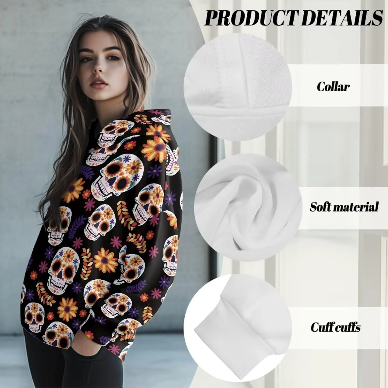 Oversized Hoodie for Women Trendy Long Sleeve Sweatshirts, Fashion Pullover Blouses Soft Outfits Clothes