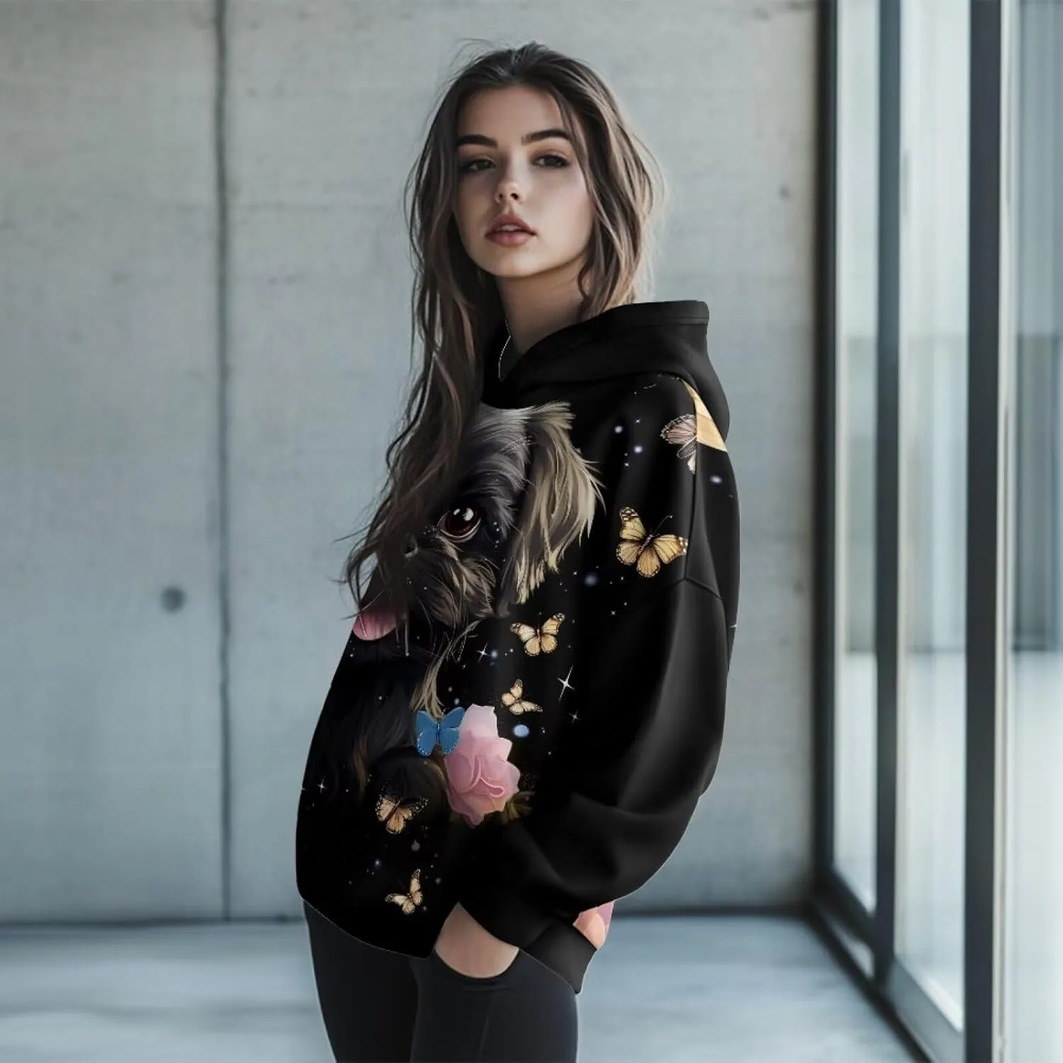 Oversized Hoodie for Women Trendy Long Sleeve Sweatshirts, Fashion Pullover Blouses Soft Outfits Clothes