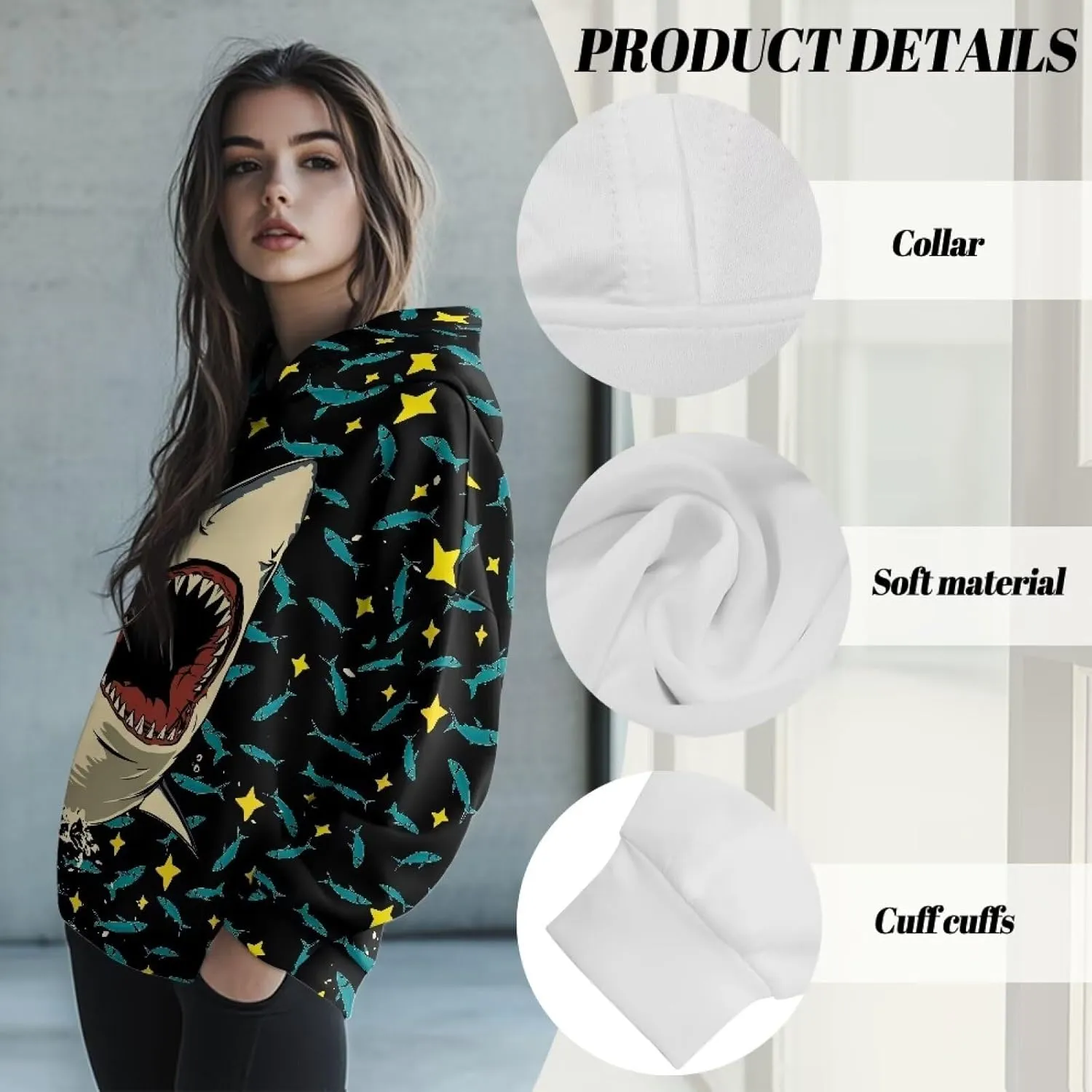 Oversized Hoodie for Women Trendy Long Sleeve Sweatshirts, Fashion Pullover Blouses Soft Outfits Clothes