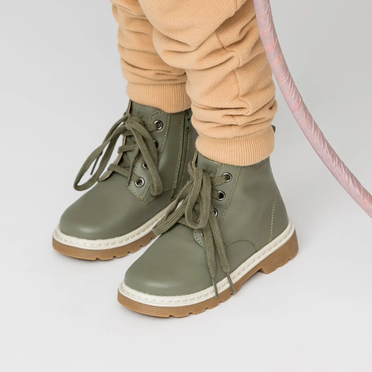 Pretty Brave London Boot - Khaki