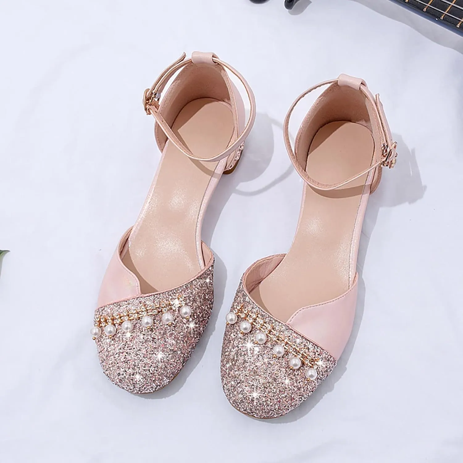 Princess Costumes Shoes, Cosplay Birthday Party Dress Up Sandals for Girls, Toddler or Kids