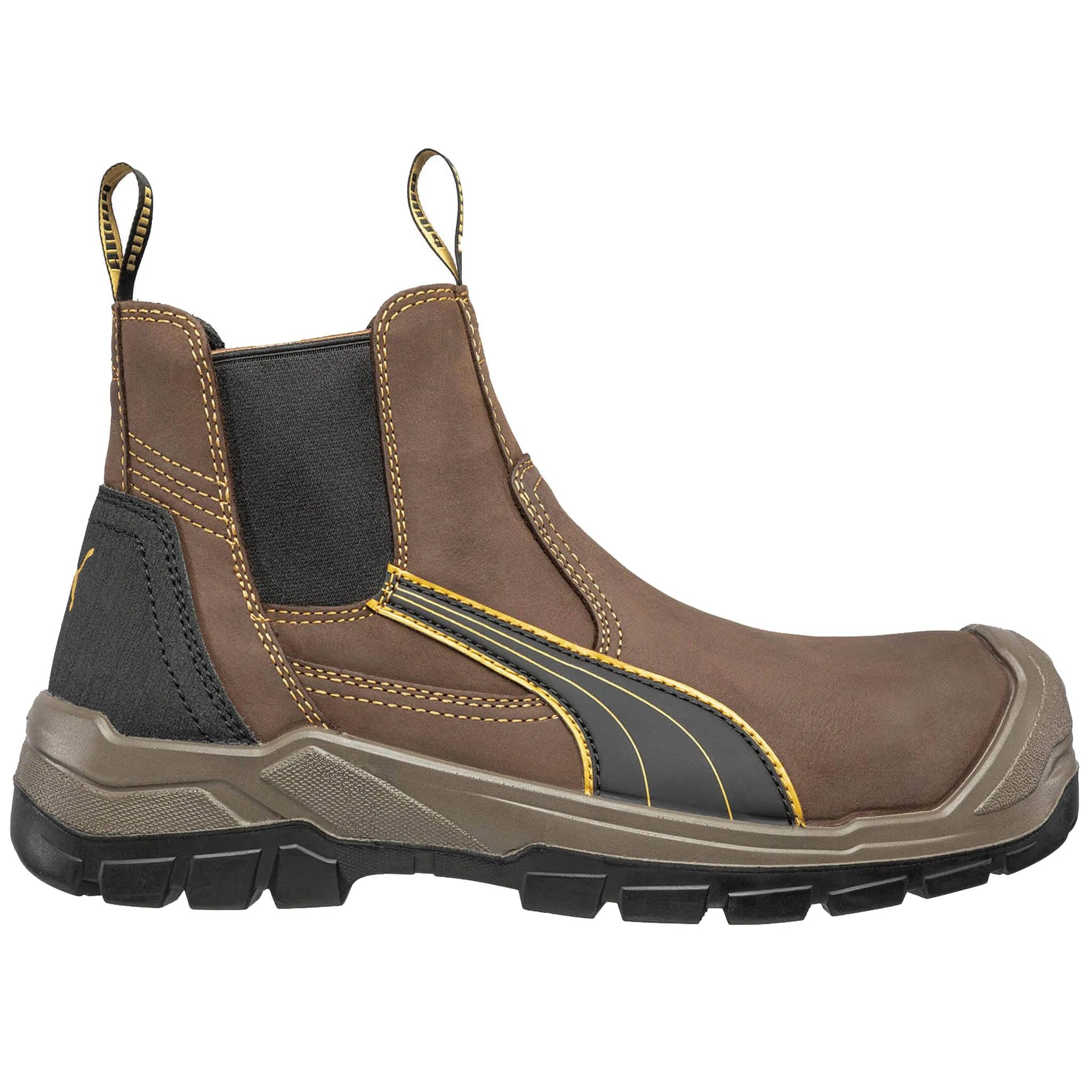 Puma Men's 630265 Tanami Mid Water-Resistant Composite Safety Toe Slip On Metal Free Work Boots