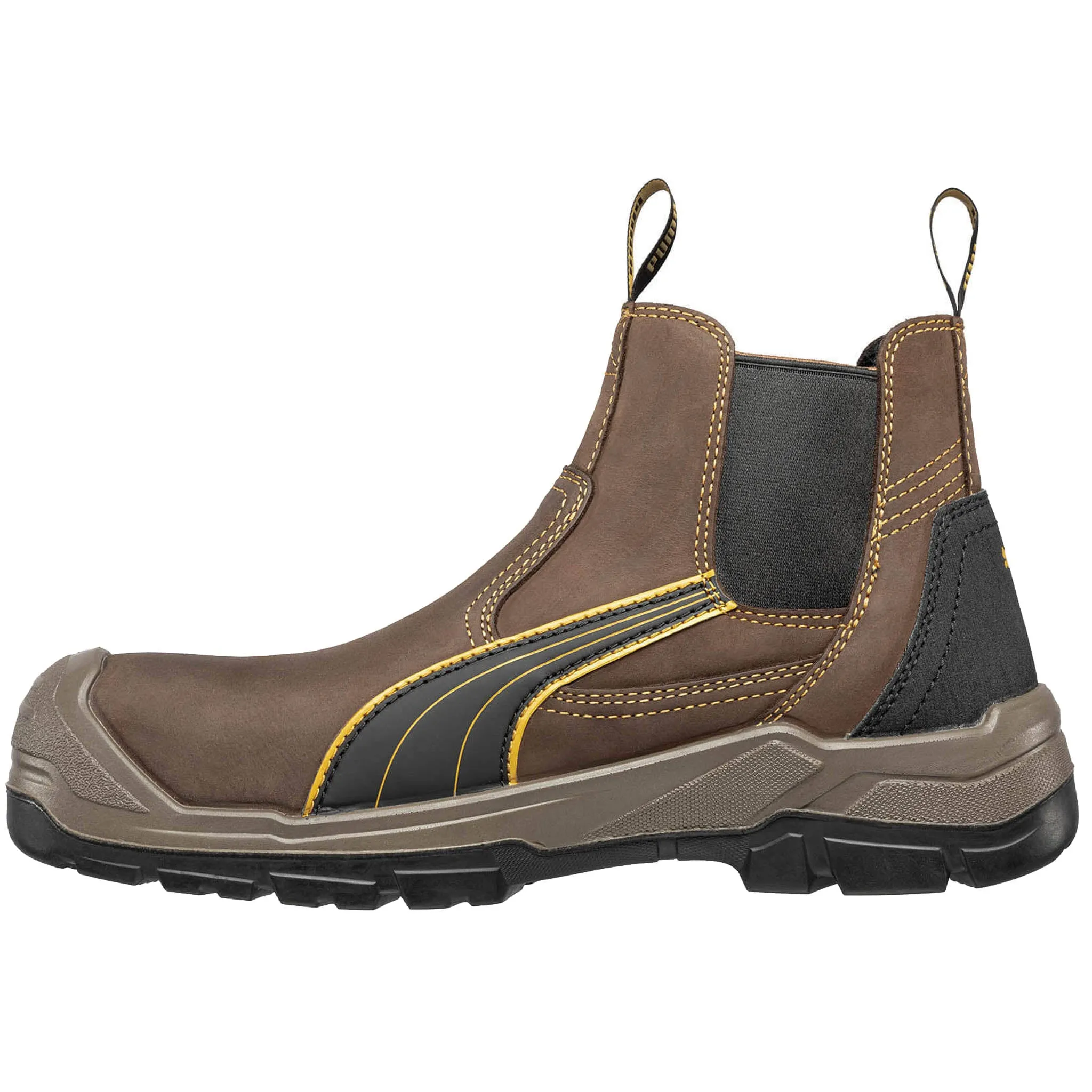 Puma Men's 630265 Tanami Mid Water-Resistant Composite Safety Toe Slip On Metal Free Work Boots