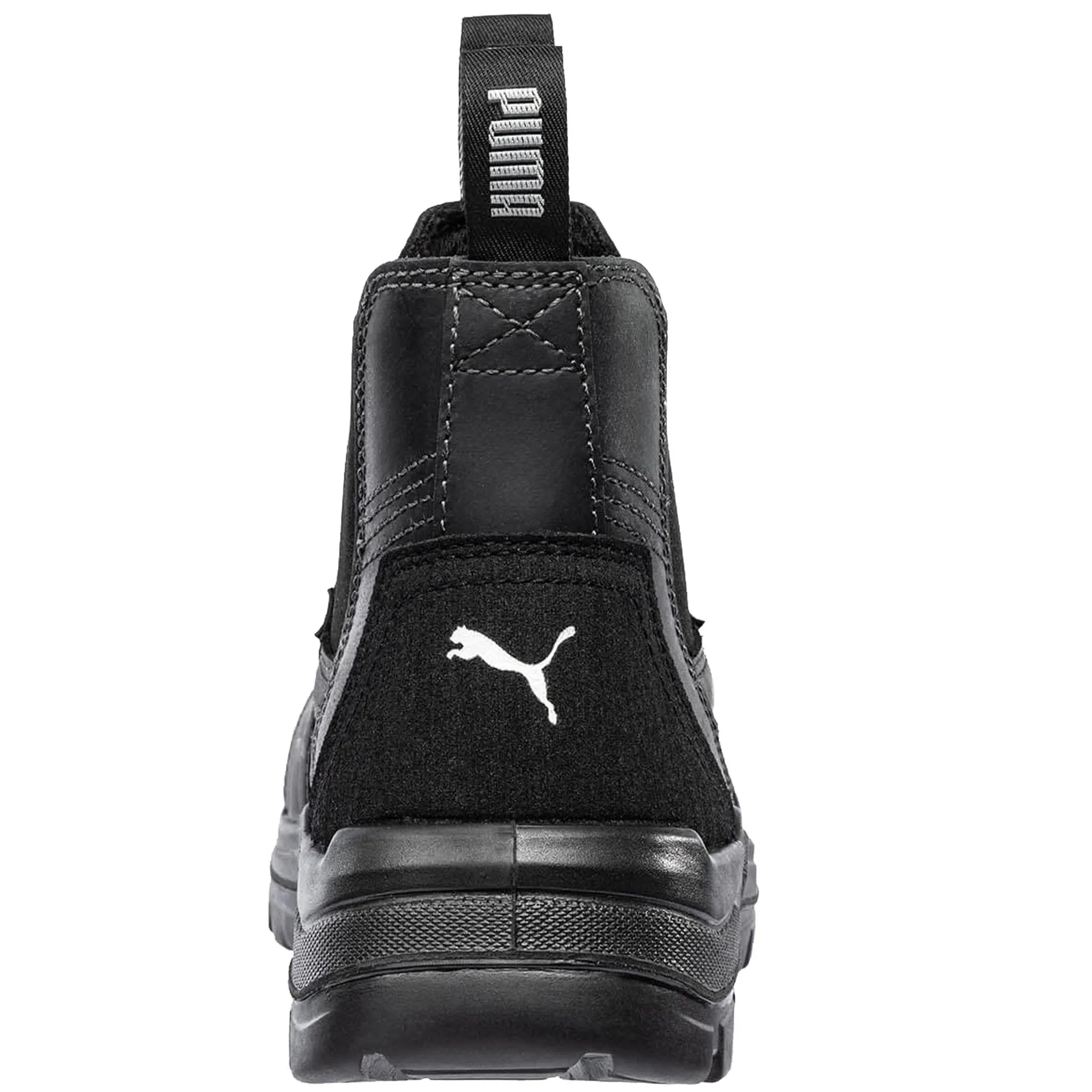 Puma Men's 630345 Tanami Black Mid Slip On Composite Safety Toe Metal Free Work Boots