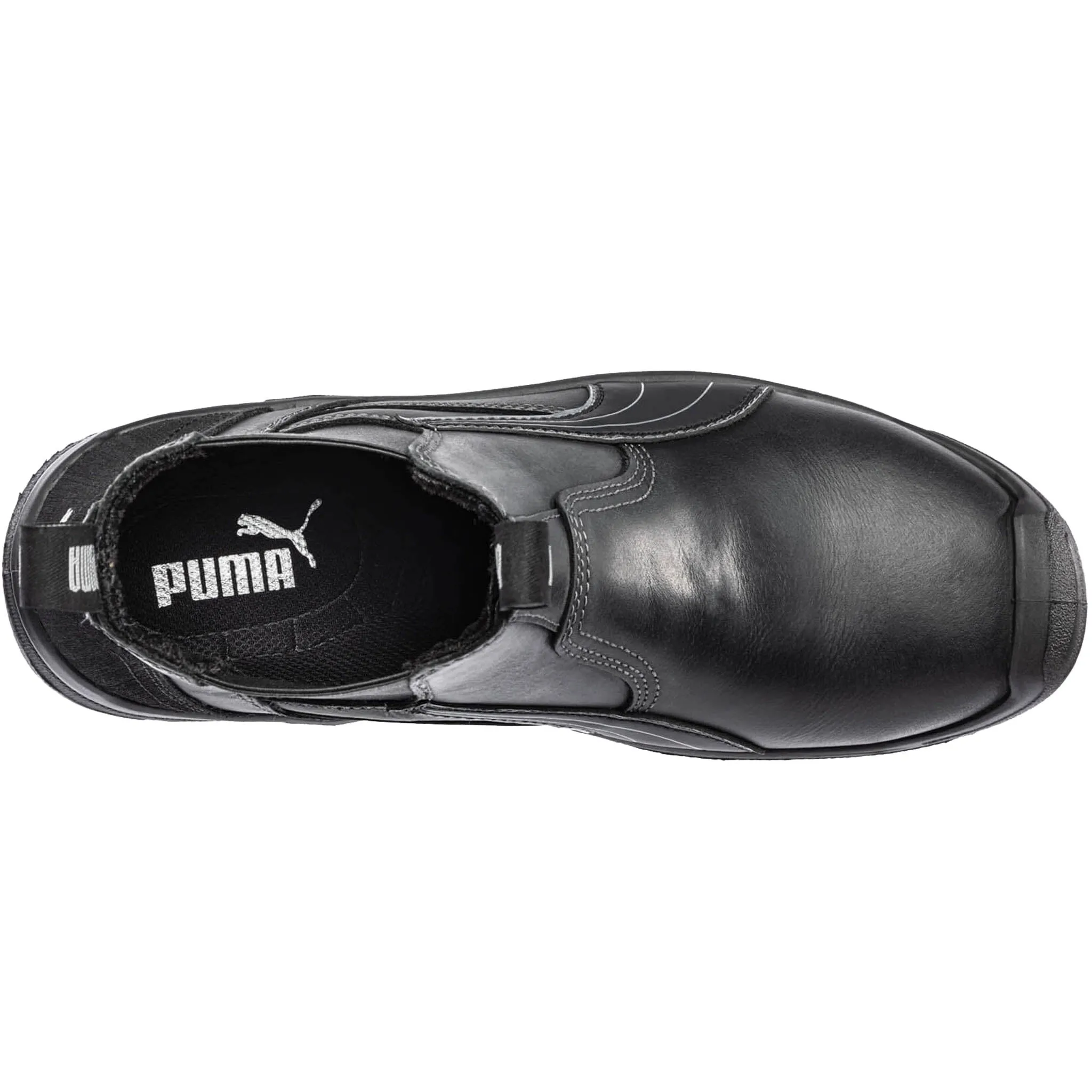 Puma Men's 630345 Tanami Black Mid Slip On Composite Safety Toe Metal Free Work Boots