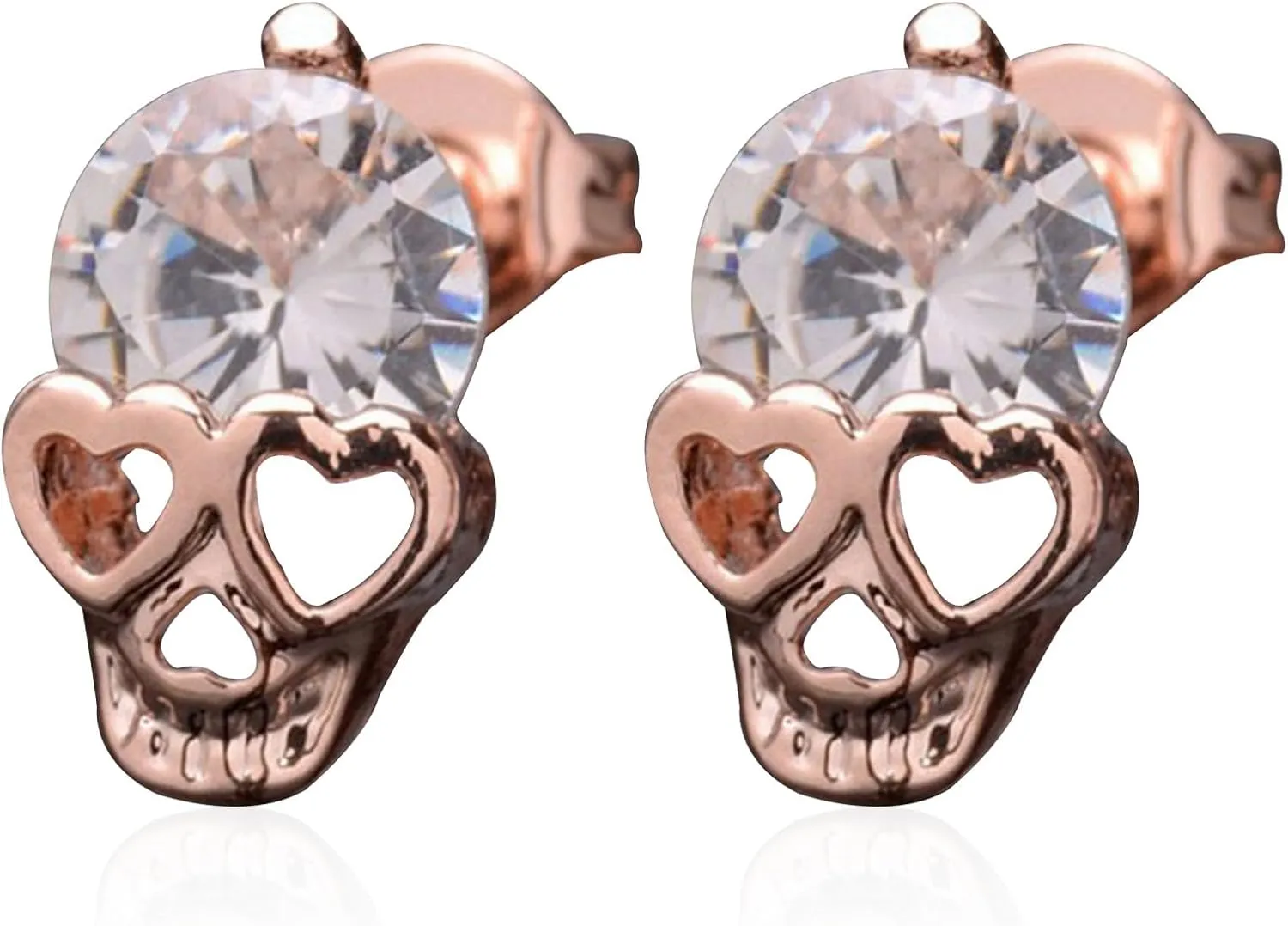 Punk Cute Skull Studs Womens Gothic Cool Statement Skeleton Jewelry Candy Skull Earrings Halloween Jewelry