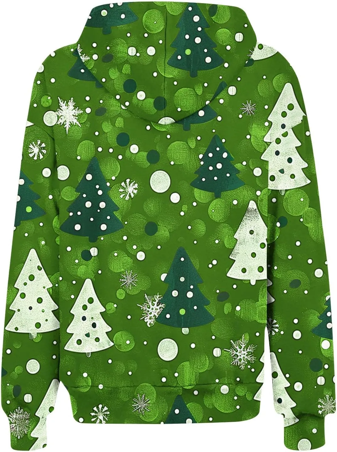 Quilted Jackets for Women Casual Christmas Print Winter Coats Full Zip Hoodies Long Sleeve Sweatshirt with Pockets