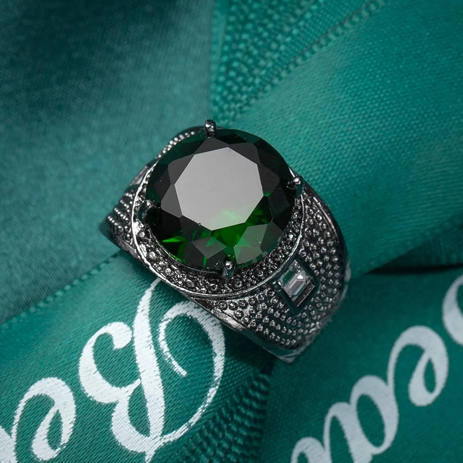Ring Jewelry Simple, Black Rings Cubic Zirconia Silver-Plated-Base Simple Size Western Jewelry Armoire