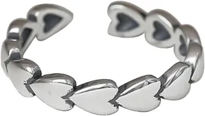 Rings for Women Heart Shape Open Ring Fashion Jewelry for Women Silver Jewelry for Her