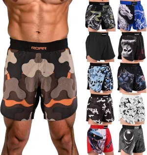 ROAR-INT BJJ Shorts Grappling Kickboxing Muay Thai Boxing Shorts MMA Fight Shorts for Men