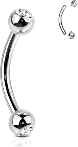 Rook Piercing Jewelry Titanium Rook Earrings 16G Eyebrow Rook Jewelry Internally Thread Vertical Labret Stud