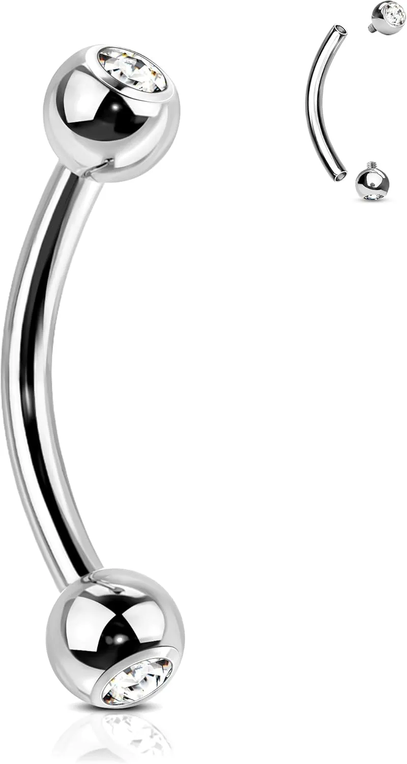 Rook Piercing Jewelry Titanium Rook Earrings 16G Eyebrow Rook Jewelry Internally Thread Vertical Labret Stud