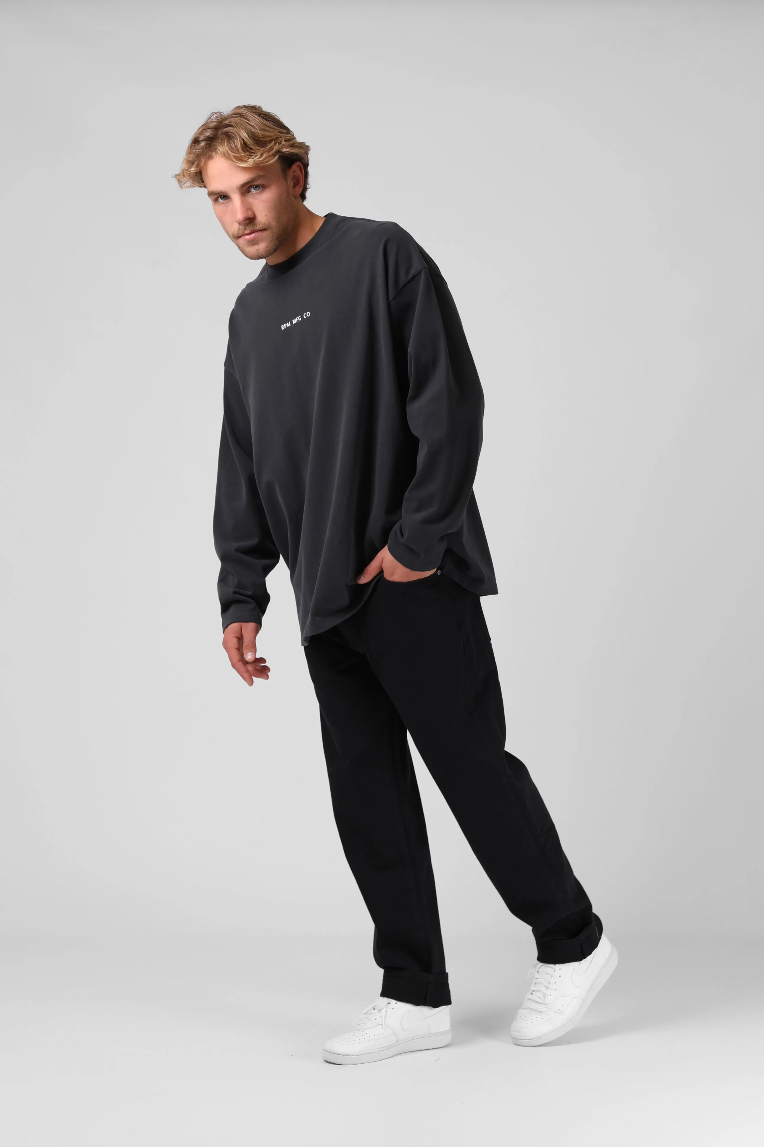 Sanded OS LS Tee - Slate