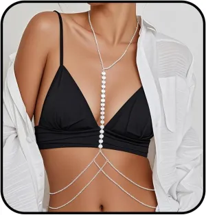 Sexy Body Chain Jewelry Sequins Body Jewelry Layered Bikini Belly Waist Chain Party for Women
