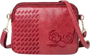 Shoulder Handbags Fashion Women's Bag Functional Pocket Zipper Embroidered Women's Messenger Bags Shoulder Bag