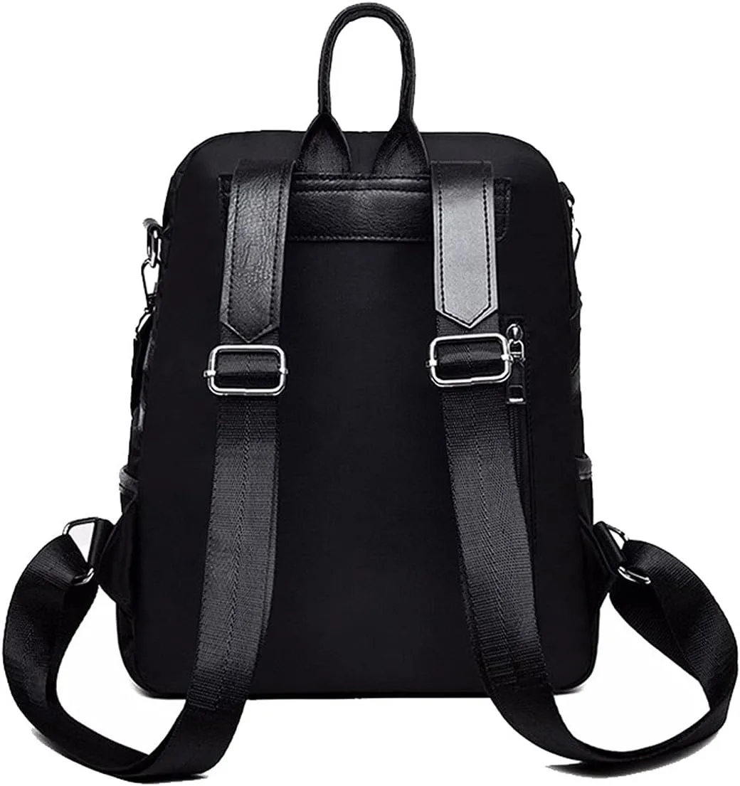 Simple Women Autumn And Winter Ladies Backpack Oxford Cloth Multi-functional Leisure Backpac (Blue)
