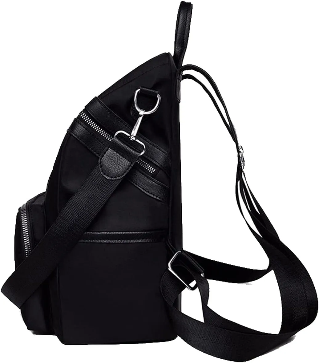 Simple Women Autumn And Winter Ladies Backpack Oxford Cloth Multi-functional Leisure Backpac (Blue)