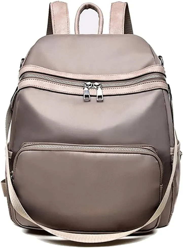 Simple Women Autumn And Winter Ladies Backpack Oxford Cloth Multi-functional Leisure Backpac (Khaki)