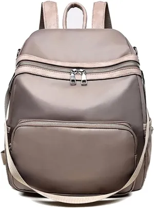 Simple Women Autumn And Winter Ladies Backpack Oxford Cloth Multi-functional Leisure Backpac (Khaki)