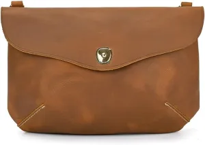 Small Shoulder Bag Multi-functional Hand Carry Crazy Horse Leather Crossbody Bag For Men And Women