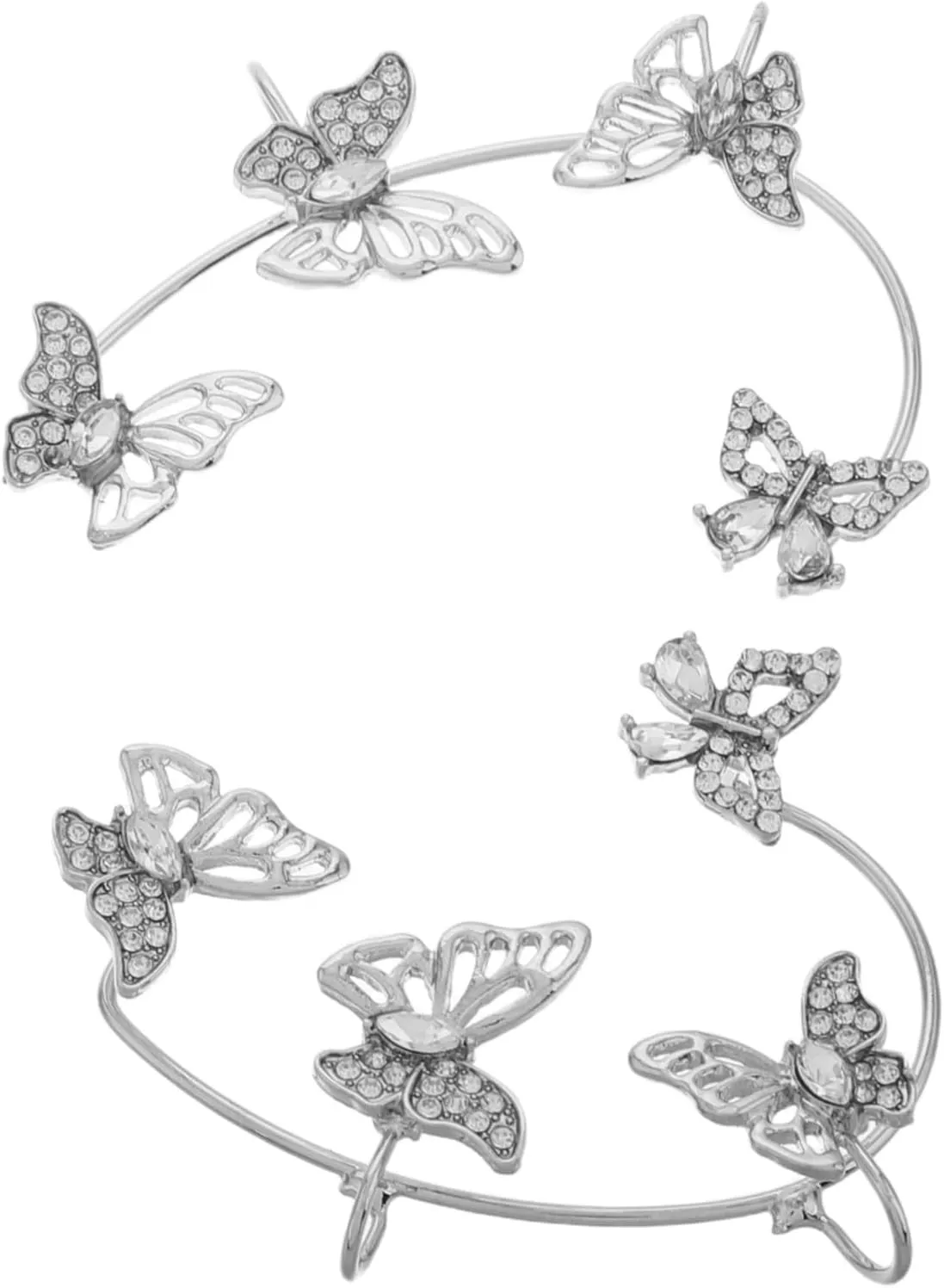 SOIMISS 1pair Luxurious Fake Ear Earrings for Non-pierced Ears for Special Occasions Comfortable Bone Clip Design