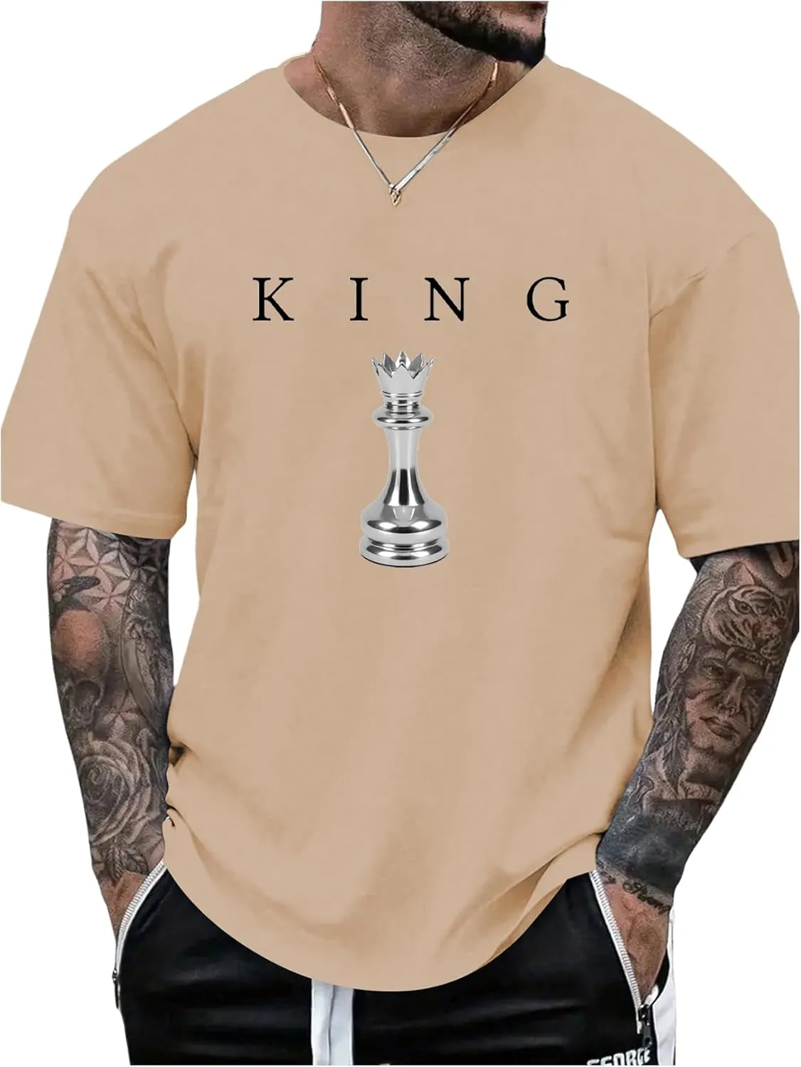 SOLY HUX Men's Graphic Tees Crew Neck T Shirts Short Sleeve T-Shirts Casual Summer Streetwear