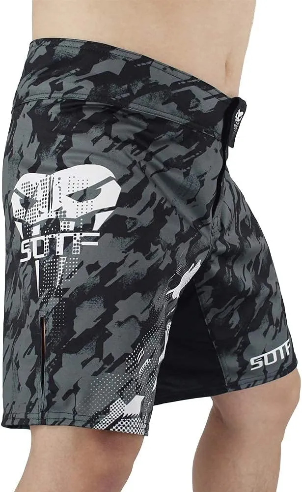 SOTF Boxing Shorts for Men Training Fight Shorts Men MMA BJJ Shorts No Gi