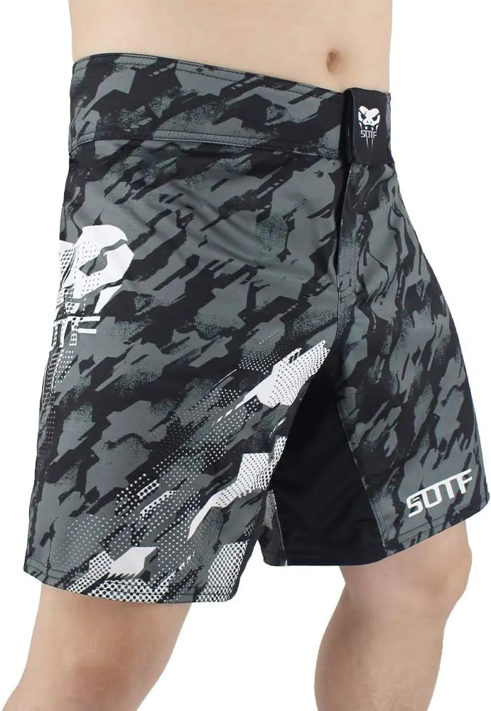 SOTF Boxing Shorts for Men Training Fight Shorts Men MMA BJJ Shorts No Gi