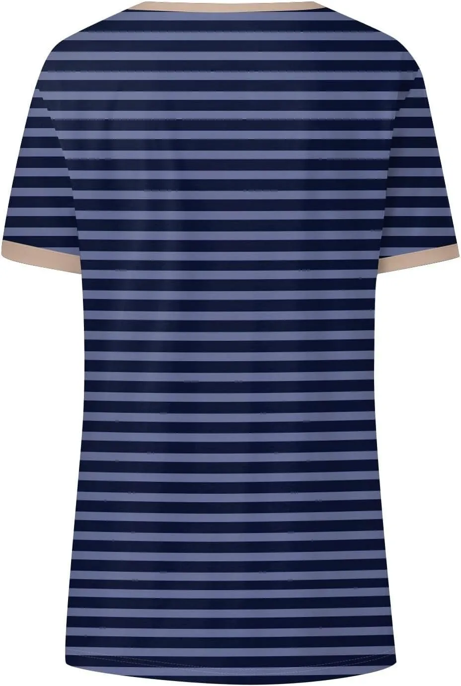 Summer Tops for Women 2024 Casual Trendy Short Sleeve Striped Color Block Blouses Soft Comfy Office Work T Shirts