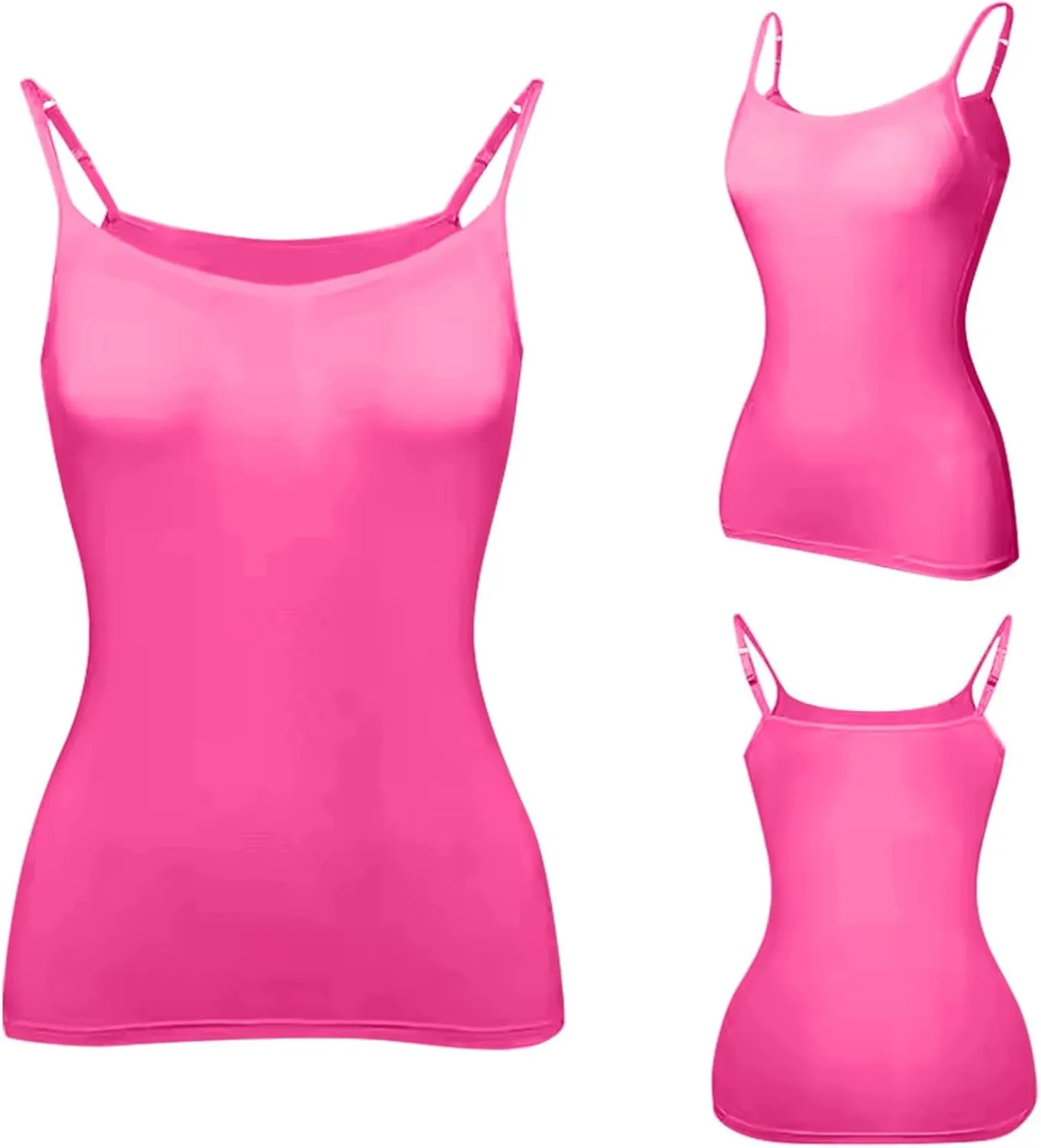 Tank Top with Built in Bra for Women Plus Size Tank Tops Spaghetti Strap Adjustable Scoop Neck Padded Workout Tanks