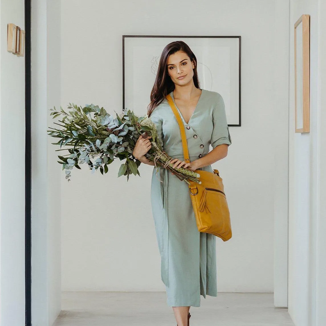 Thandana Messenger Leather Handbag