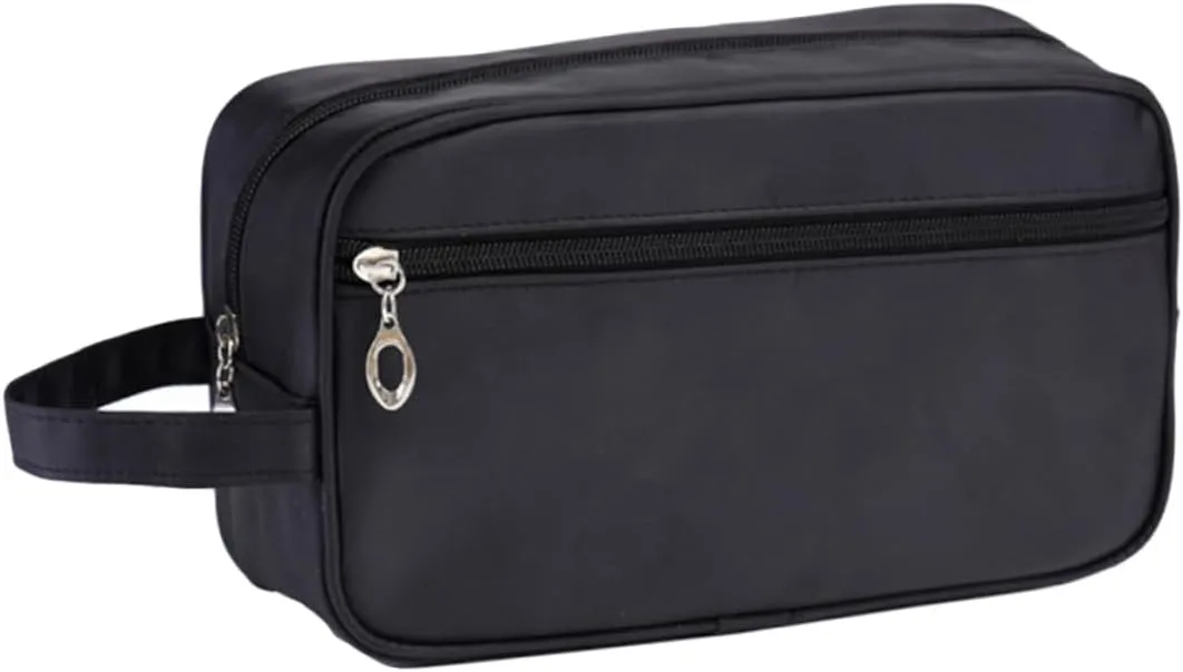 Toiletry Bag Travel Bag with Hook Men's Cosmetic Bag Organizer Black Portable Makeup Storage Case